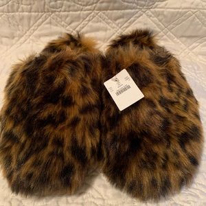 J Crew leopard slippers